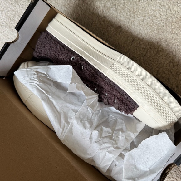 CONVERSE Ladies’ 10.5 CTAS Lift Ox Violet Ore/Vapor Mauve /Egret platform lowtop - Picture 7 of 8